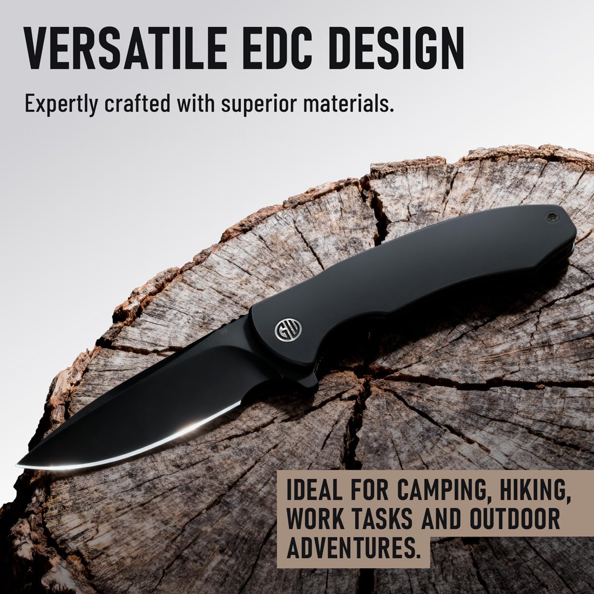 High-End Folding Pocket Knife – D2 Steel Blade, Aluminum Handle & Smooth Ball Bearing Pivot – Elegant Gift-Ready EDC Knife with Deep Carry Clip, Legal in All States - Gifts for Men , Women 6700 A