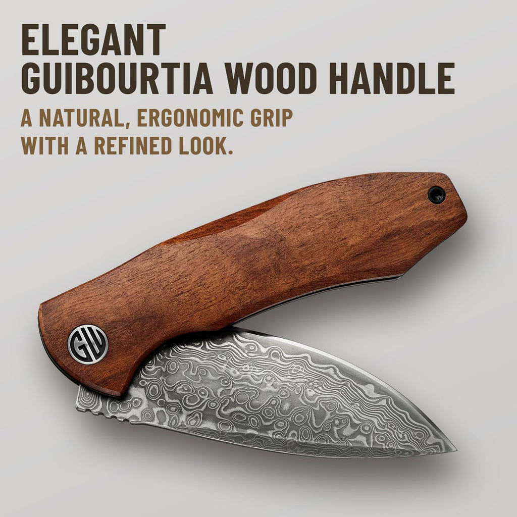 High-End Folding Pocket Knife – D2 Steel Blade, Aluminum Handle & Smooth Ball Bearing Pivot – Elegant Gift-Ready EDC Knife with Deep Carry Clip, Legal in All States - Gifts for Men , Women 6700 A
