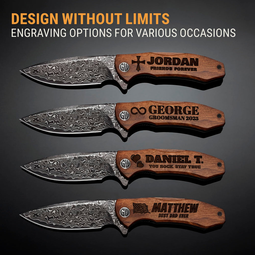 High-End Folding Pocket Knife – D2 Steel Blade, Aluminum Handle & Smooth Ball Bearing Pivot – Elegant Gift-Ready EDC Knife with Deep Carry Clip, Legal in All States - Gifts for Men , Women 6700 A