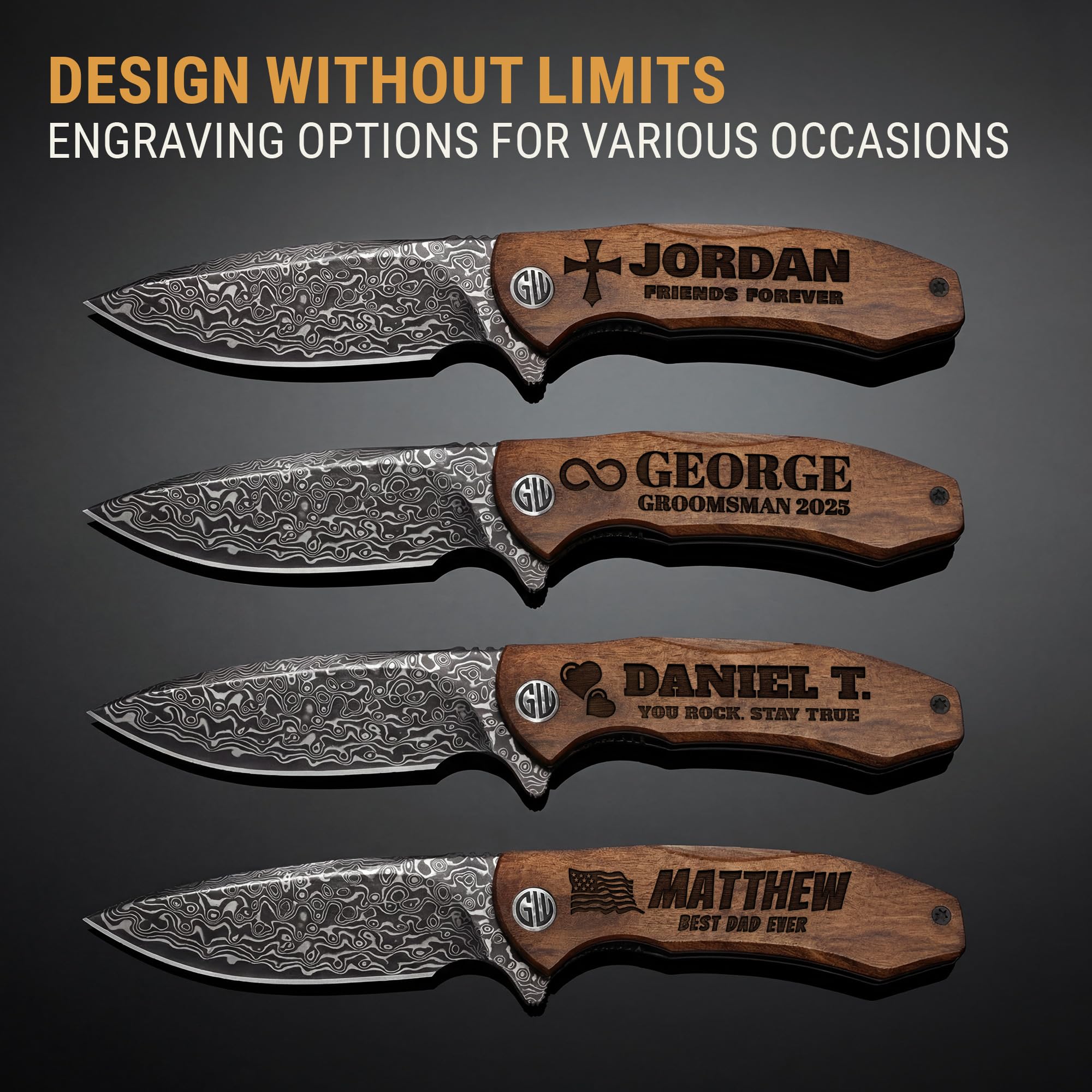 High-End Folding Pocket Knife – D2 Steel Blade, Aluminum Handle & Smooth Ball Bearing Pivot – Elegant Gift-Ready EDC Knife with Deep Carry Clip, Legal in All States - Gifts for Men , Women 6700 A